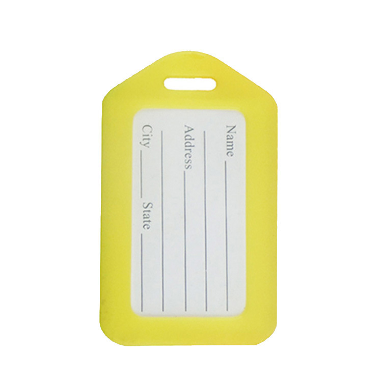 Kofferlabel - Bagagelabel - Koffer - Kunststof - Geel afbeelding