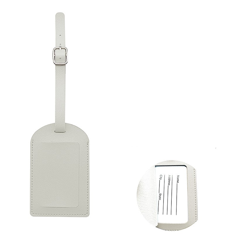 JVS Products Kofferlabel - Bagagelabel - Koffer - Kunstleer - Wit