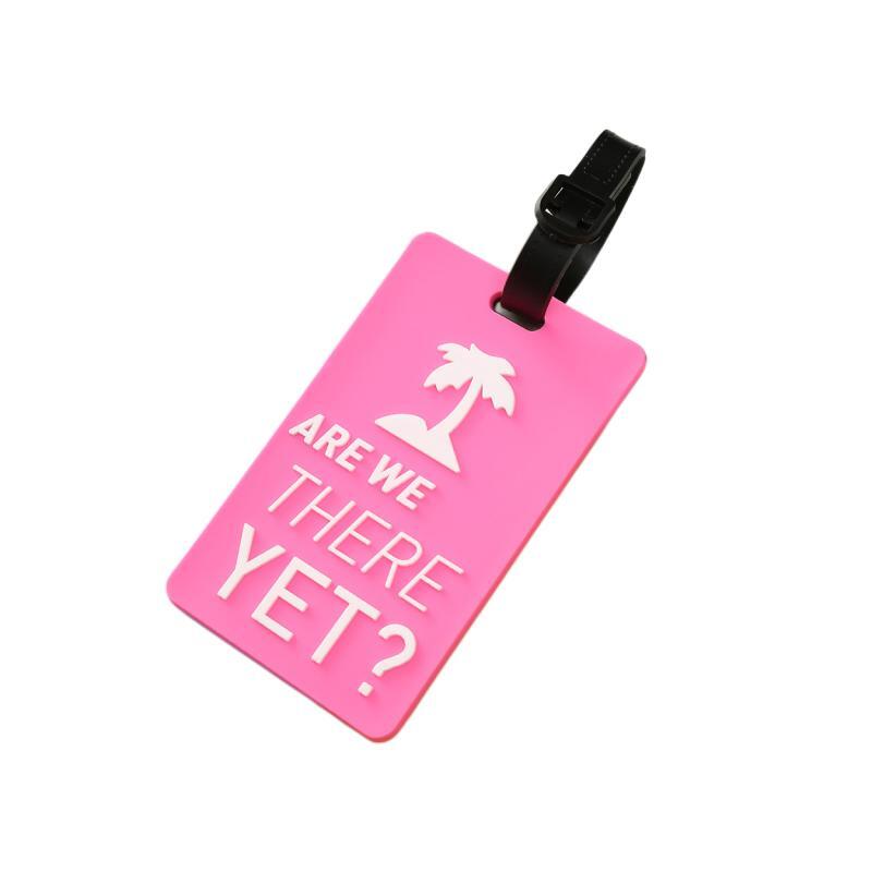 Kofferlabel - Bagagelabel - Koffer - Siliconen - Lichtroze afbeelding