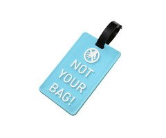 JVS Products Kofferlabel - Bagagelabel - Koffer - Siliconen - Lichtblauw