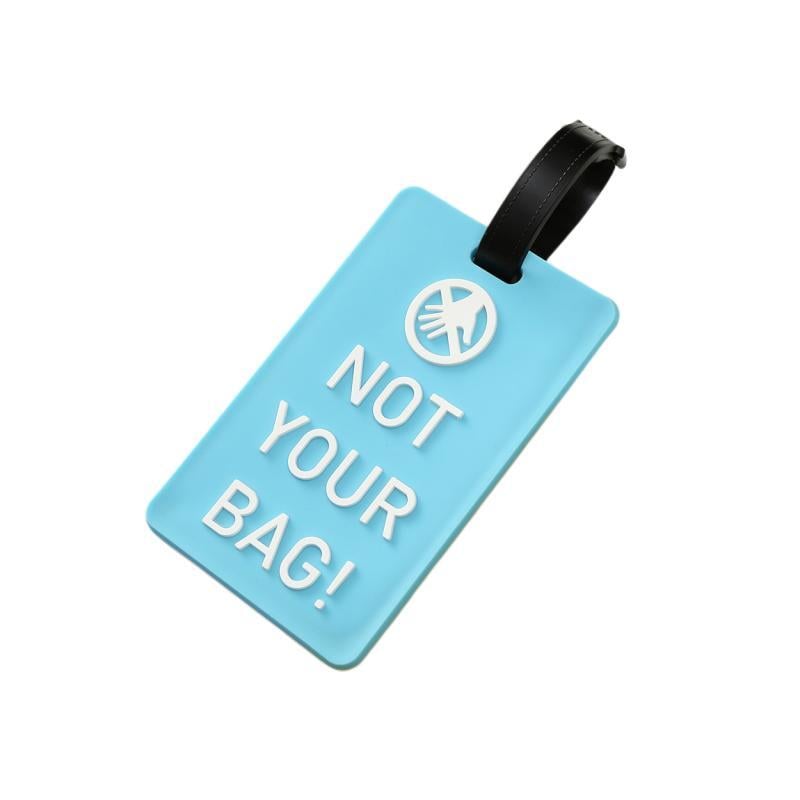 Label voor je Koffer - Kofferlabel - Bagagelabel - Koffer - Siliconen - Lichtblauw