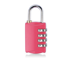 JVS Products Hangslot - Cijferslot - Hangcijferslot - Met Cijfercode - 54mm - Roze