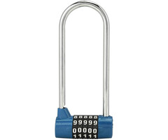 JVS Products Hangslot - Cijferslot - Hangcijferslot - Met Cijfercode - 148mm - Blauw