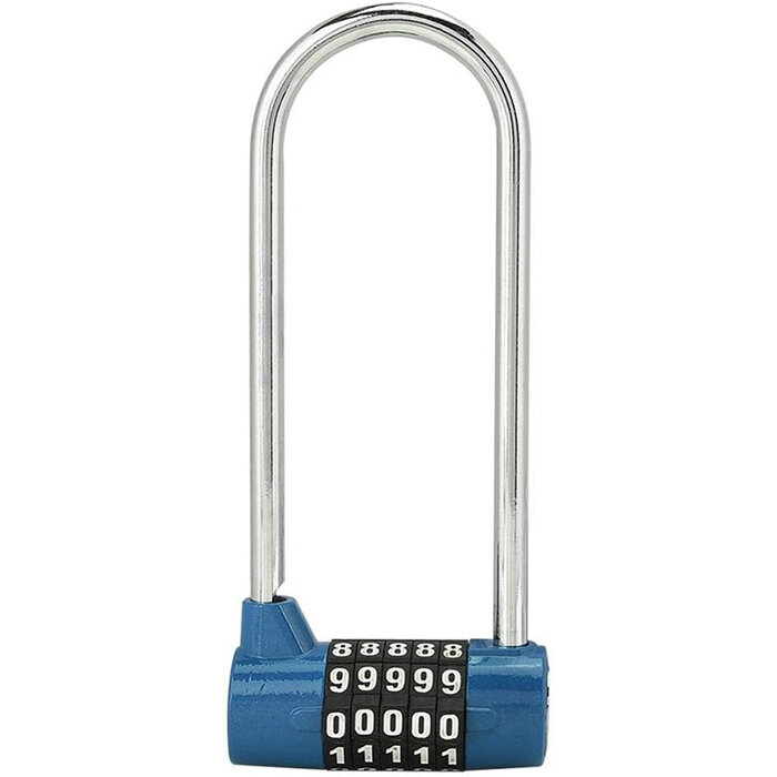 JVS Products Hangslot - Cijferslot - Hangcijferslot - Met Cijfercode - 148mm - Blauw