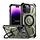 iPhone 13 hoesje - Backcover - Geschikt voor MagSafe - Rugged Armor - Extra valbescherming - Ringhouder - TPU - Groen