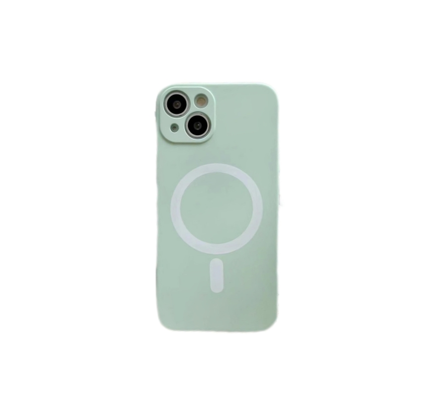 iPhone 11 hoesje - Backcover - Geschikt voor MagSafe - Siliconen - Mintgroen kopen