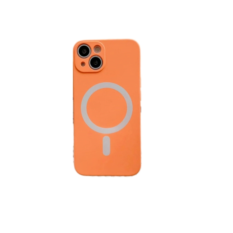 iPhone 11 hoesje - Backcover - Geschikt voor MagSafe - Siliconen - Oranje