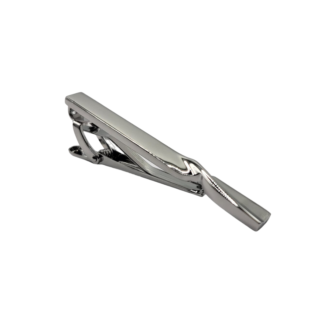 Dasspeld - Stropdas Clip - Twisted - Tie Clip - Zilver afbeelding