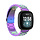 Bandje geschikt voor Fitbit Sense - Maat One Size - Metalen band - Polsband - Vouw Sluiting - Metaal - Neon Chrome