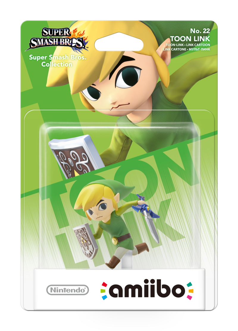 Nintendo Switch Zelda Amiibo Toon Link NO. 22 (Super Smash Bros) afbeelding