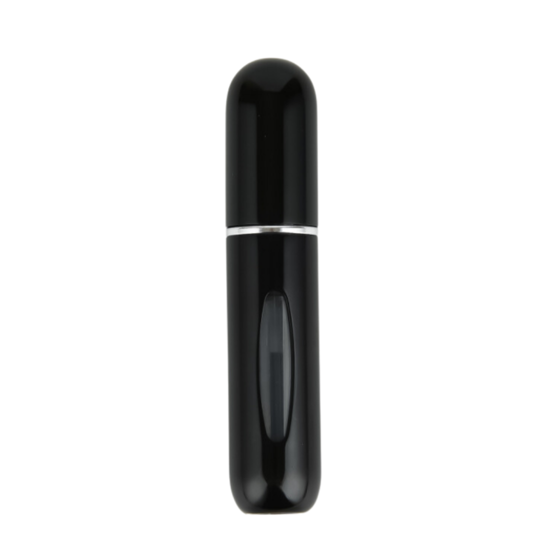 Mini Parfum Flesje - Navulbaar - 5 ml - Reisflesje - Parfumverstuiver - Zwart afbeelding