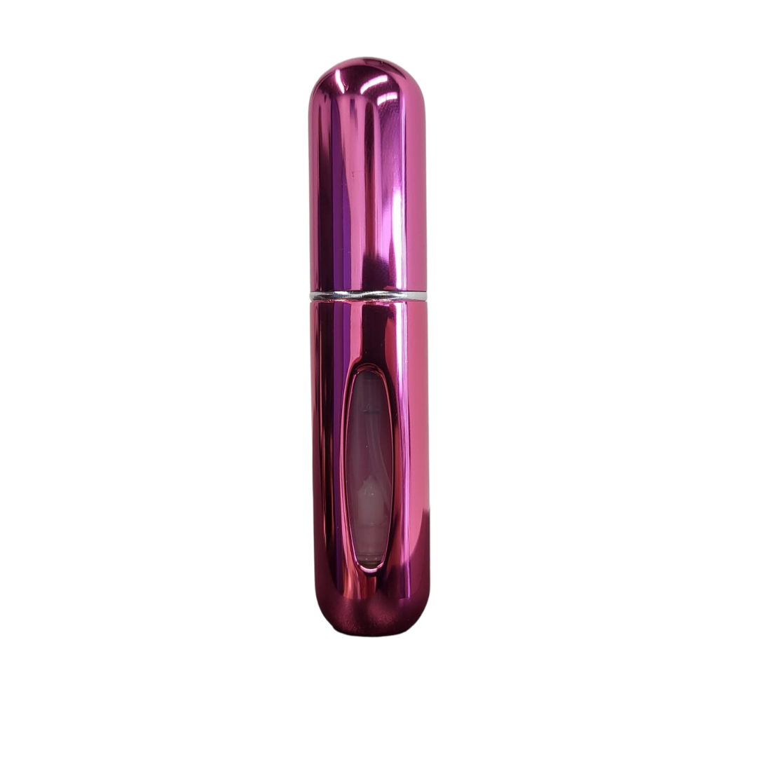 Mini Parfum Flesje - Navulbaar - 5 ml - Reisflesje - Parfumverstuiver - Glanzend Roze afbeelding
