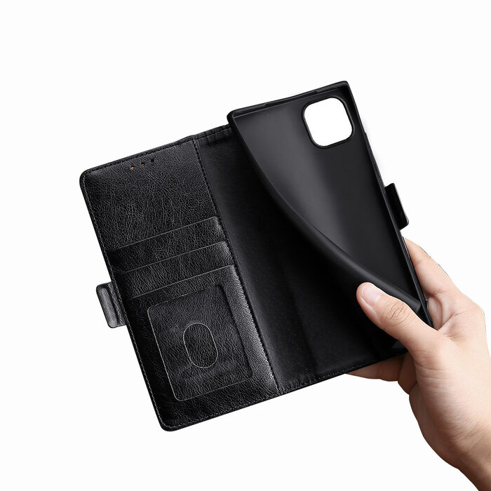 JVS Products Samsung Galaxy A52 hoesje - Bookcase - Pasjeshouder - Portemonnee - Patroon - Kunstleer - Zwart