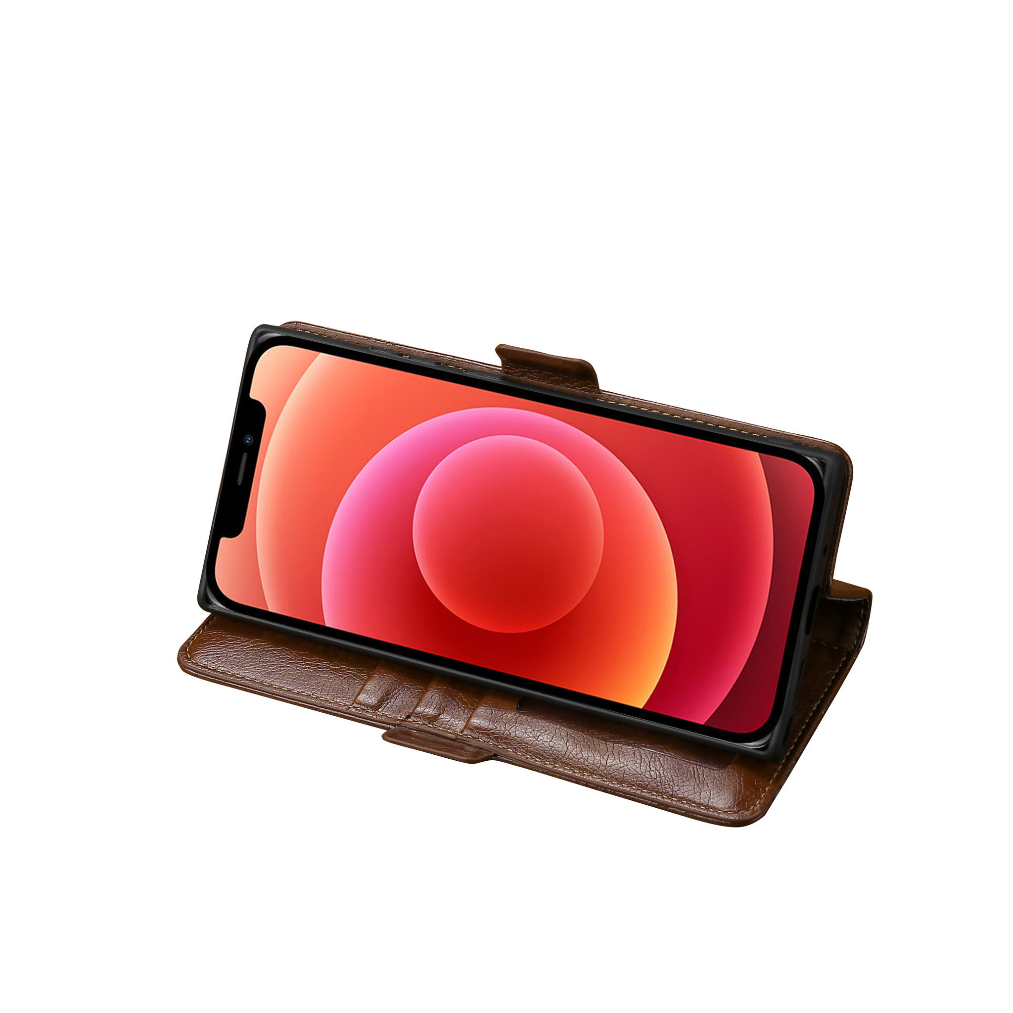 JVS Products iPhone XS Max hoesje - Bookcase - Pasjeshouder - Portemonnee - Patroon - Kunstleer - Bruin