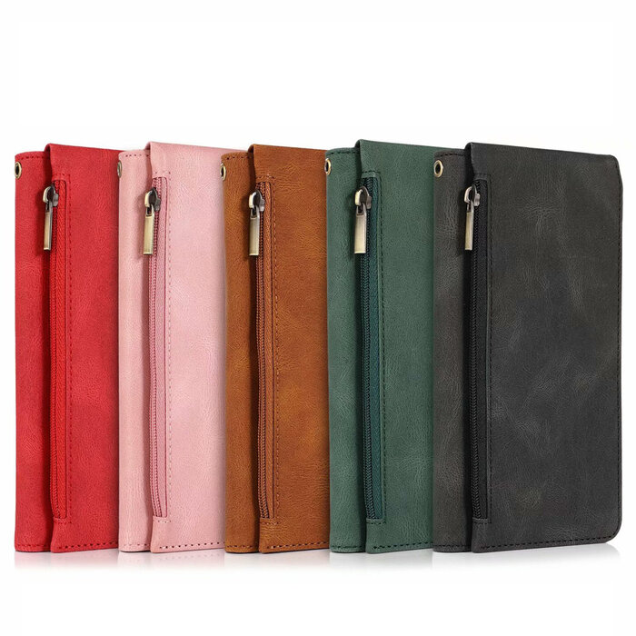 JVS Products Samsung Galaxy S22 hoesje - Bookcase - Pasjeshouder - Portemonnee - Rits - Kunstleer - Groen