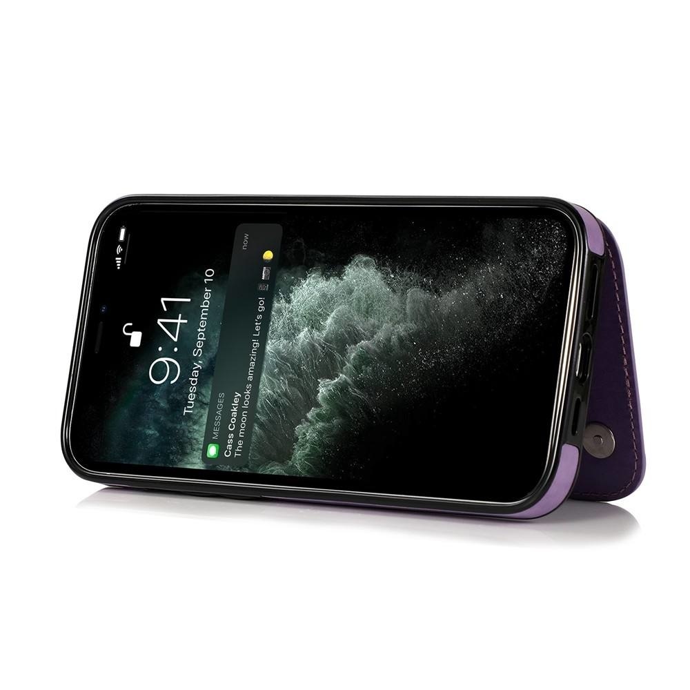 JVS Products Samsung Galaxy S23 Plus hoesje - Backcover - Pasjeshouder - Portemonnee - Bloemenprint - Kunstleer - Paars