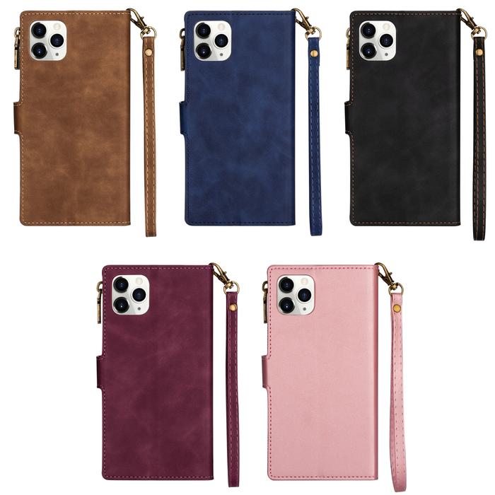 JVS Products iPhone 11 Pro hoesje - Bookcase - Patroon - Pasjeshouder - Portemonnee - Kunstleer - Blauw