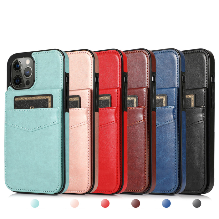 JVS Products iPhone SE 2022 hoesje - Backcover - Pasjeshouder - Portemonnee - Kunstleer - Bruin