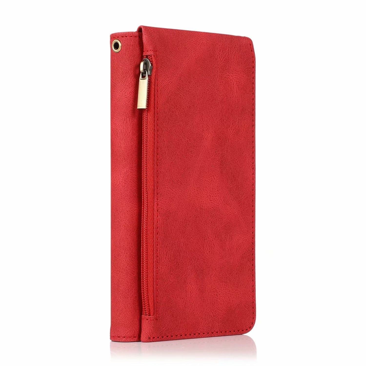 JVS Products Samsung Galaxy S20 hoesje - Bookcase - Pasjeshouder - Portemonnee - Rits - Kunstleer - Rood
