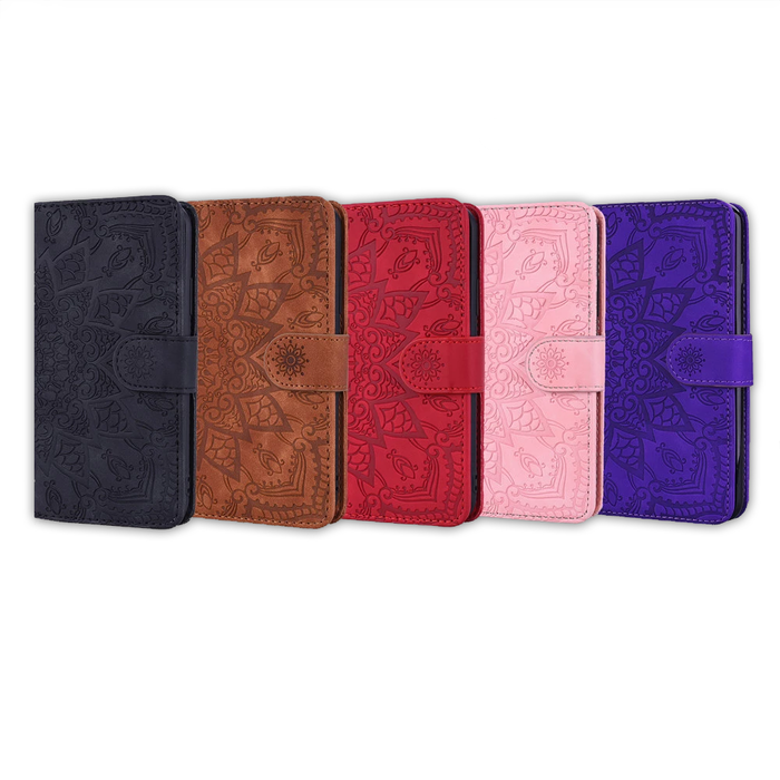 JVS Products iPhone 11 hoesje - Bookcase - Pasjeshouder - Portemonnee - Mandalapatroon - Kunstleer - Roze
