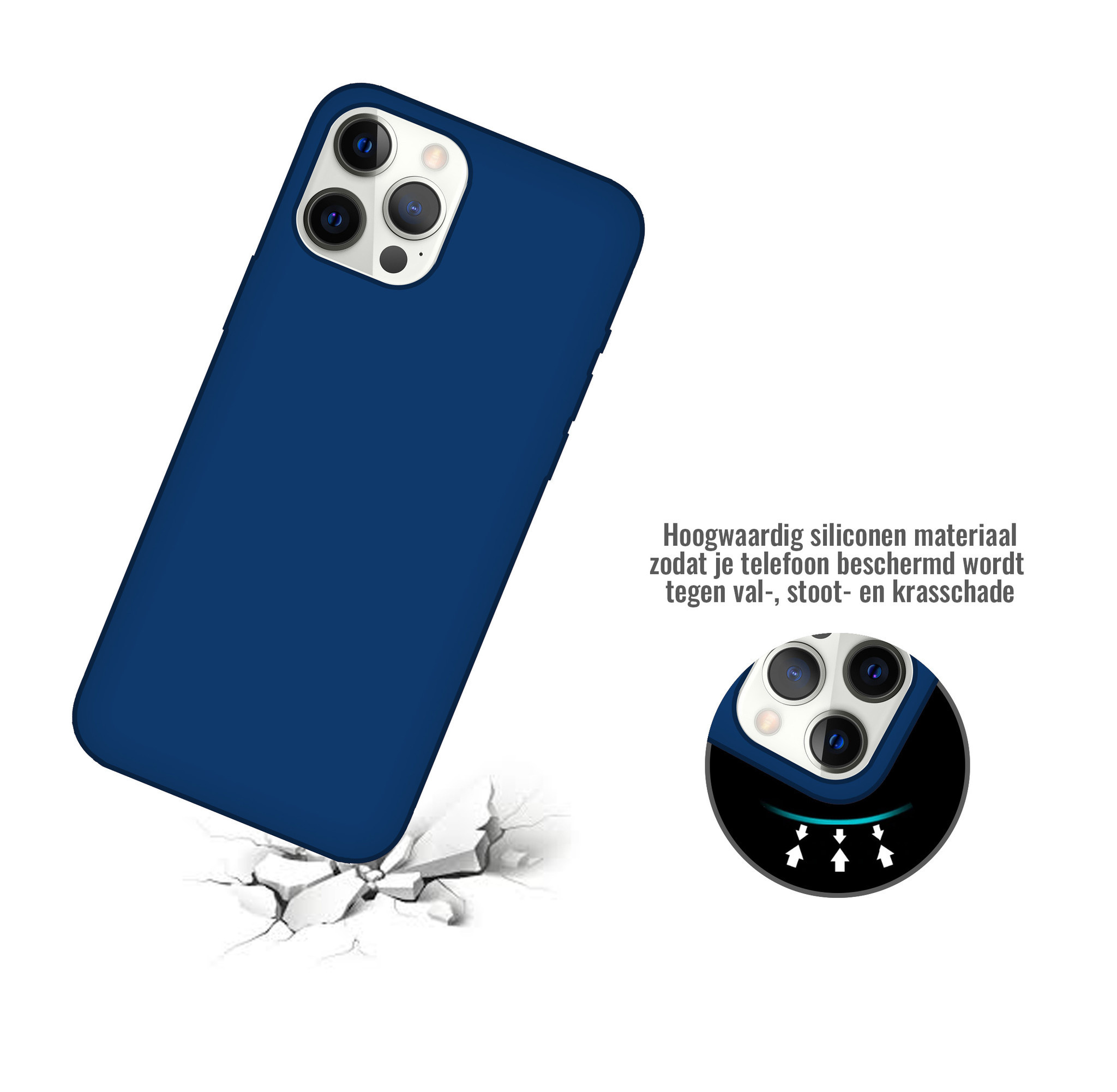 JVS Products iPhone SE 2022 hoesje - Backcover - TPU - Blauw