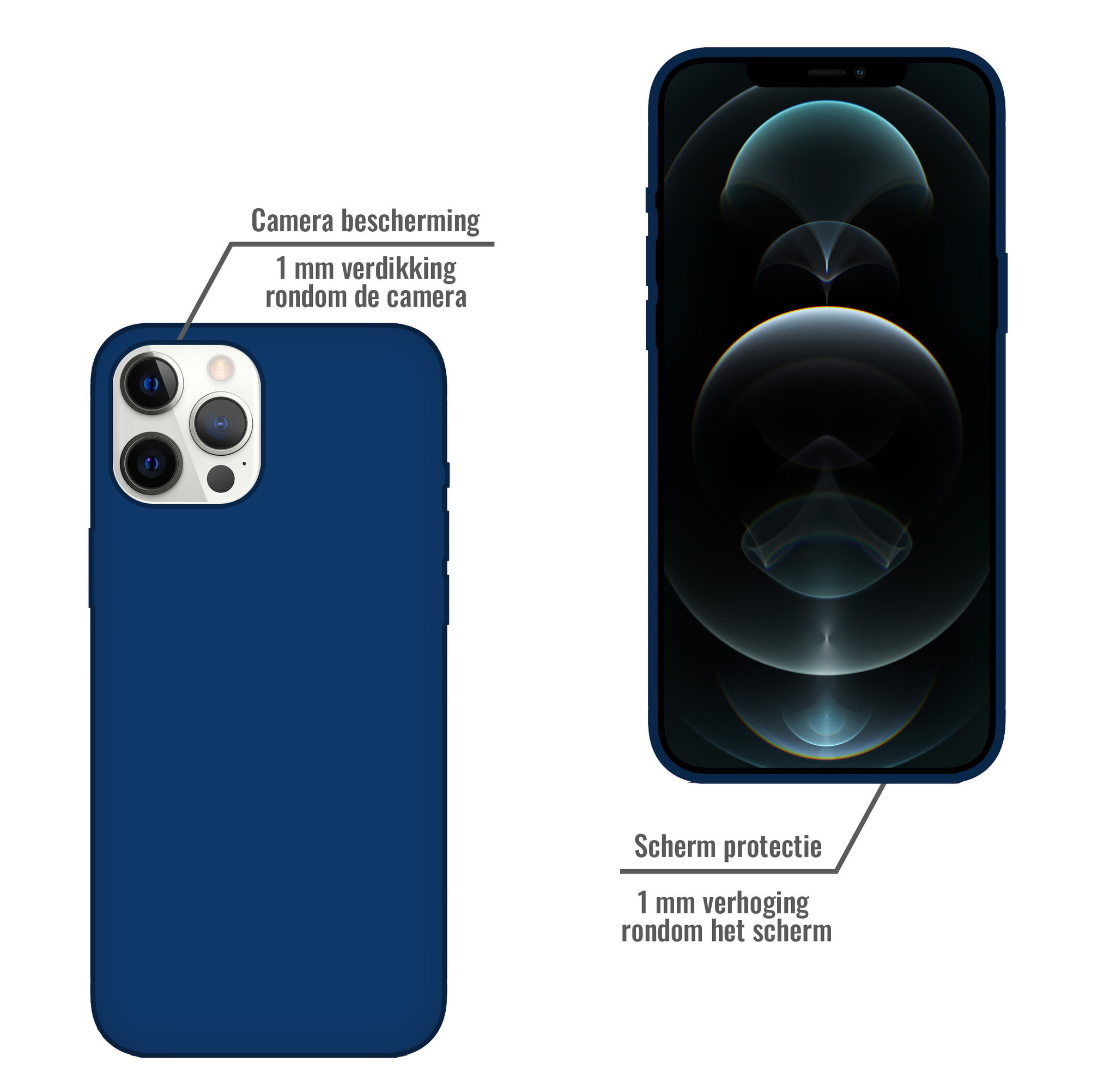 JVS Products iPhone SE 2022 hoesje - Backcover - TPU - Blauw