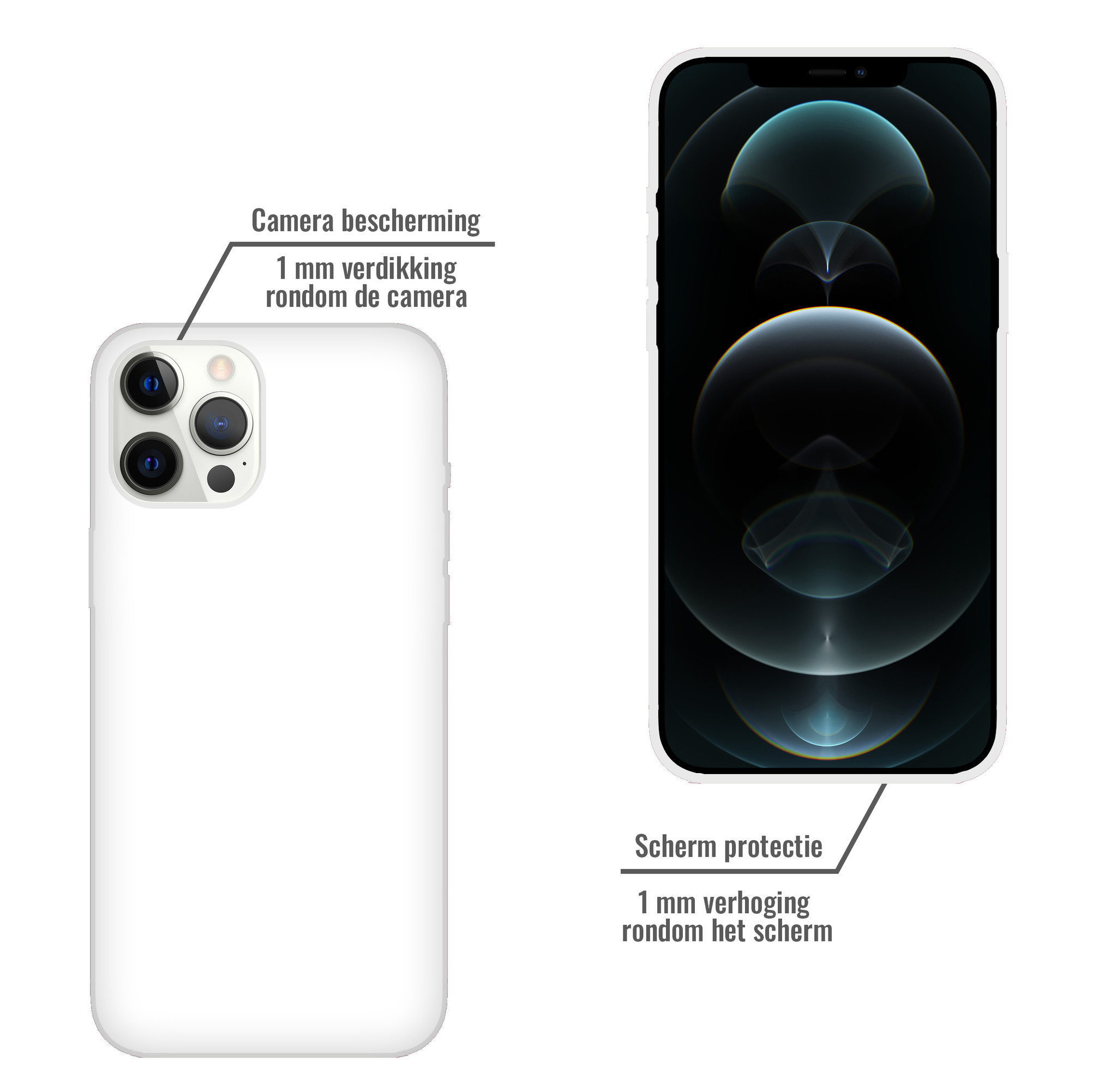 JVS Products iPhone 8 hoesje - Backcover - TPU - Wit