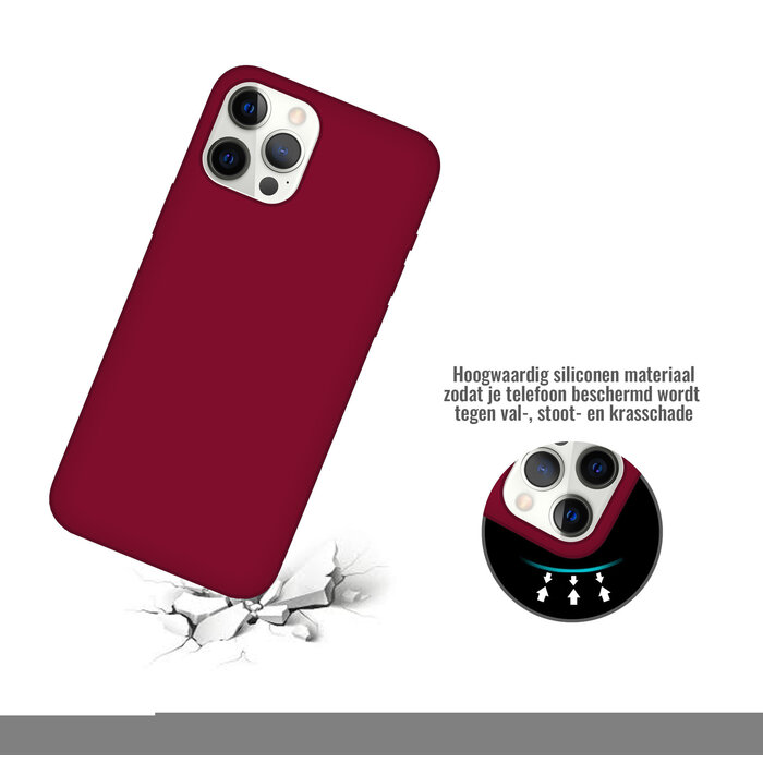 JVS Products iPhone 11 Pro Max hoesje - Backcover - TPU - Bordeaux Rood