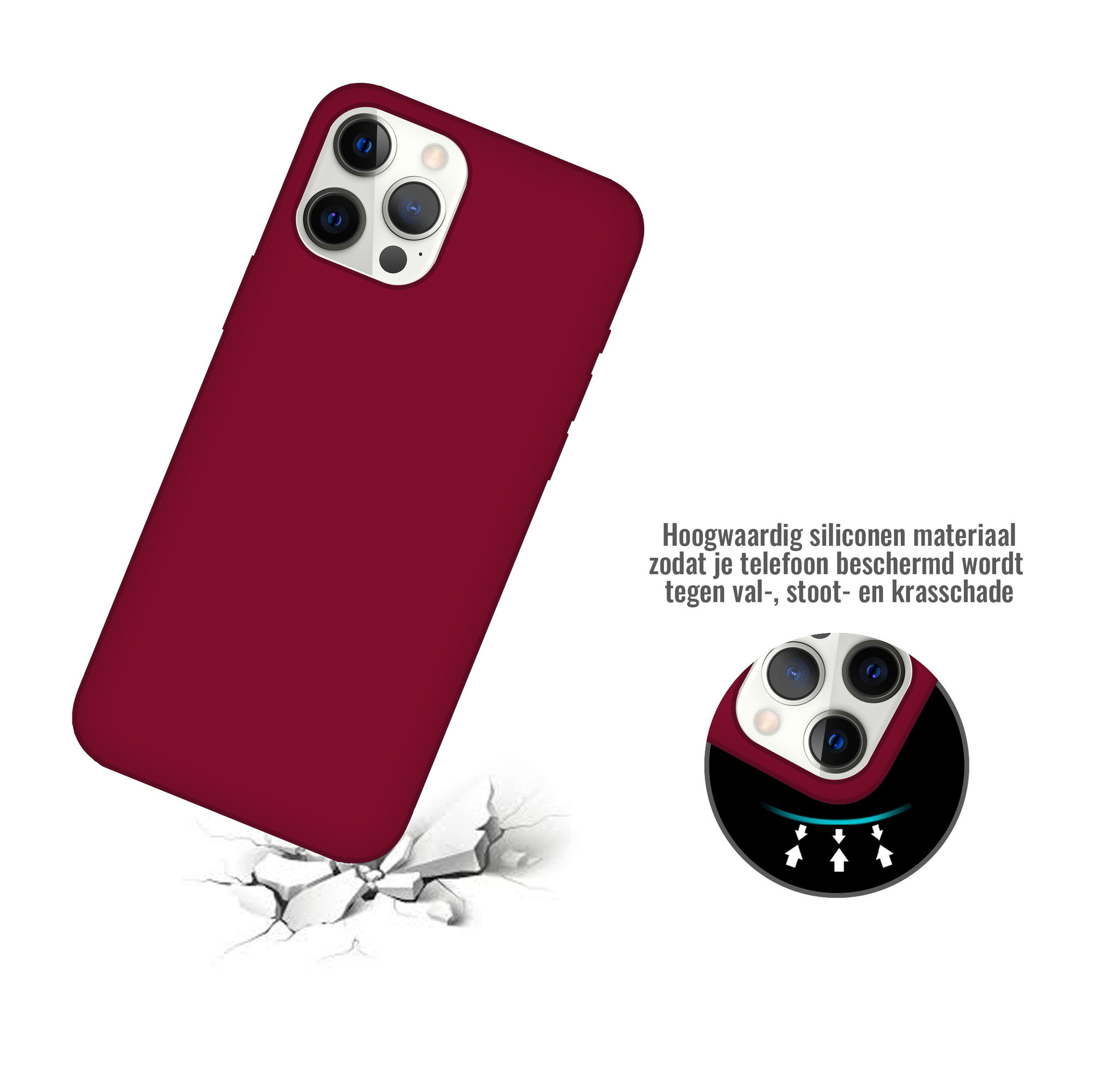 JVS Products iPhone 11 Pro hoesje - Backcover - TPU - Bordeaux Rood