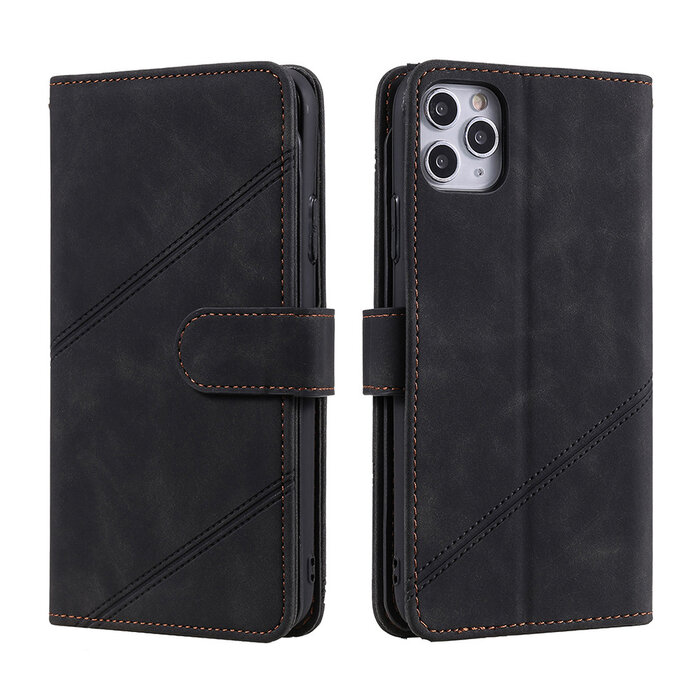 JVS Products iPhone XS Max hoesje - Bookcase - Koord - Pasjeshouder - Portemonnee - Kunstleer - Bruin