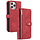 iPhone 11 hoesje - Bookcase - Koord - Pasjeshouder - Portemonnee - Kunstleer - Rood