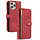 iPhone 13 Pro hoesje - Bookcase - Koord - Pasjeshouder - Portemonnee - Kunstleer - Rood