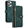 iPhone 13 hoesje - Bookcase - Koord - Pasjeshouder - Portemonnee - Kunstleer - Donkergroen
