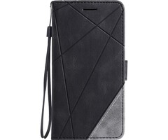 JVS Products Samsung Galaxy A51 hoesje - Bookcase - Pasjeshouder - Portemonnee - Patroon - Kunstleer - Zwart