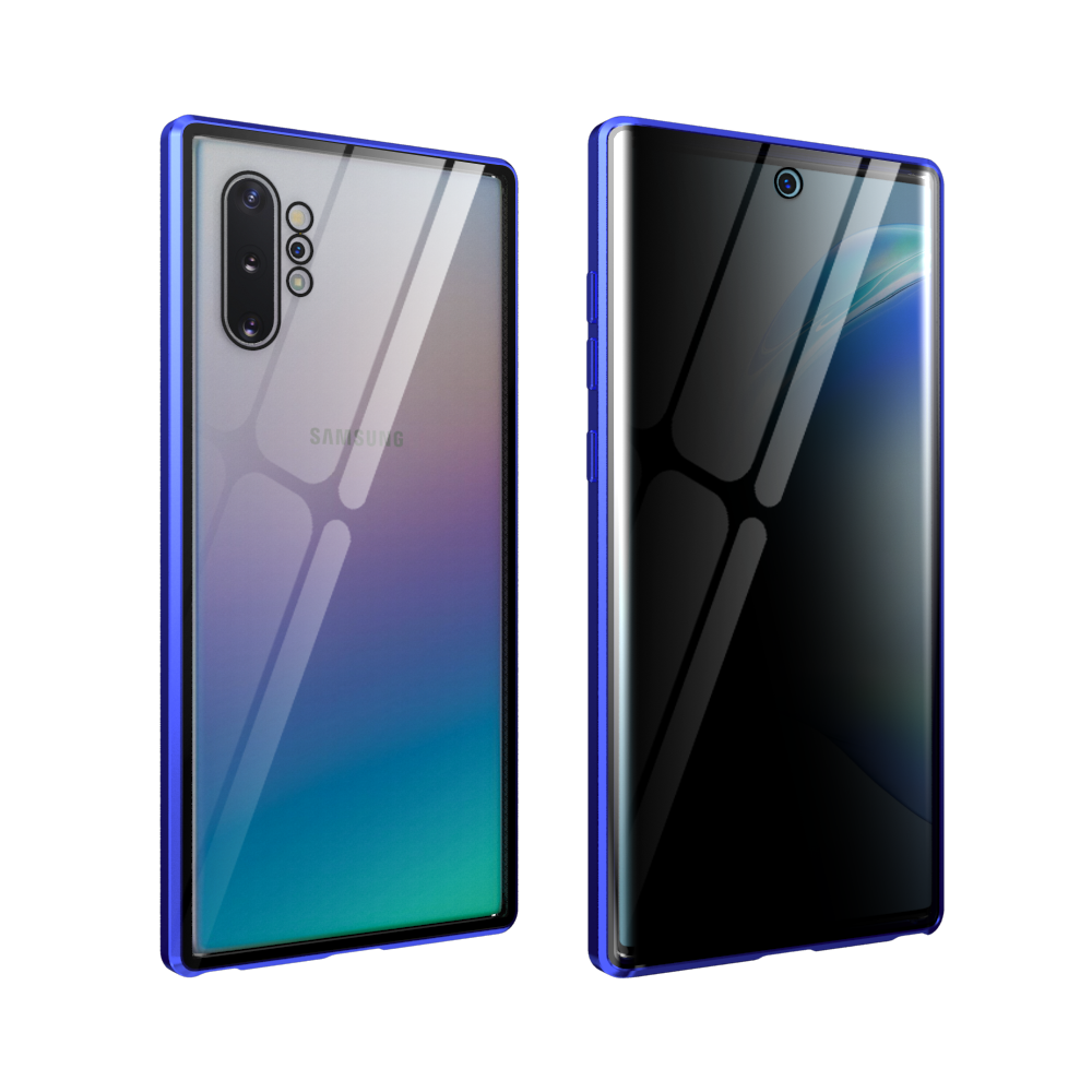 iPhone 11 Pro hoesje - Full body - Shockproof - Gehard glas - Metaal - Blauw afbeelding