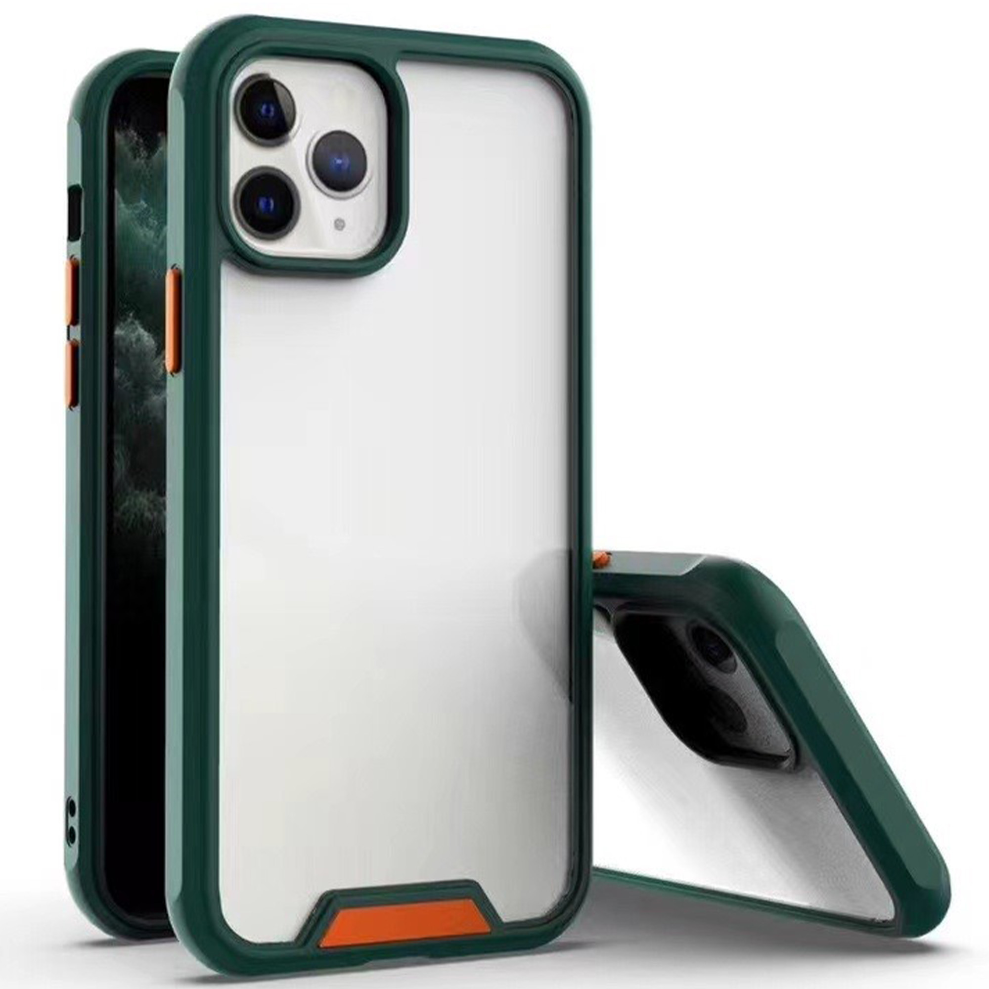 iPhone 11 Pro Max hoesje - Bumper hoesje - TPU - Donkergroen afbeelding