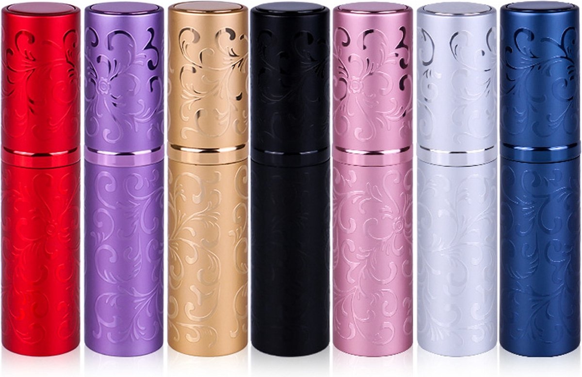 JVS Products Luxe Mini Parfum Flesje - Navulbaar - 10 ml - Reisflesje - Parfumverstuiver - Roze