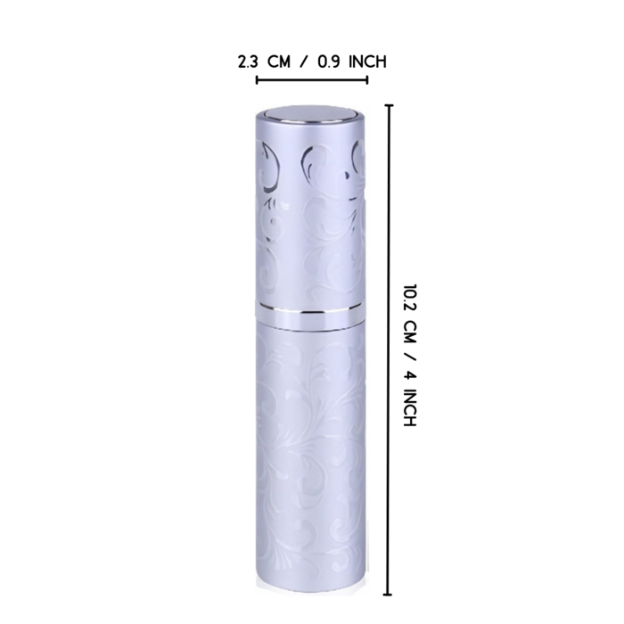 JVS Products Luxe Mini Parfum Flesje - Navulbaar - 10 ml - Reisflesje - Parfumverstuiver - Zilver