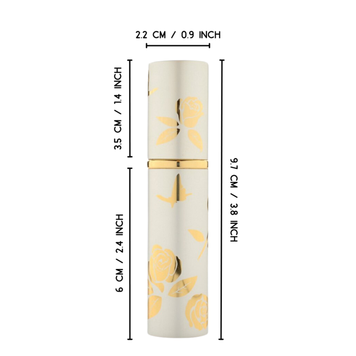 JVS Products Luxe Mini Parfum Flesje - Navulbaar - 10 ml - Reisflesje - Parfumverstuiver - Zilver / Goud