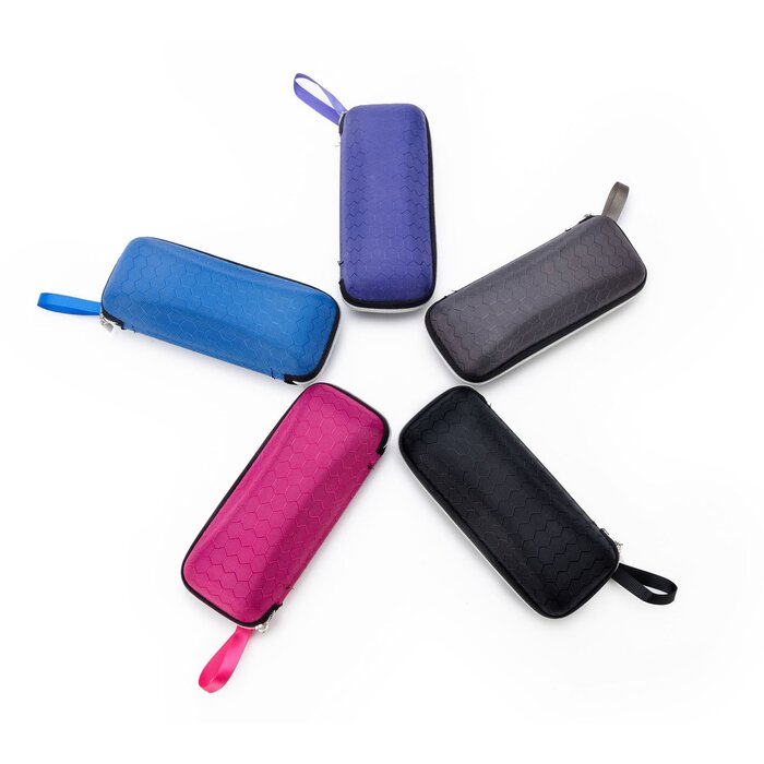 JVS Products Brillenkoker - Hardcase - Ritssluiting - Met Koord - Kunststof - Grijs