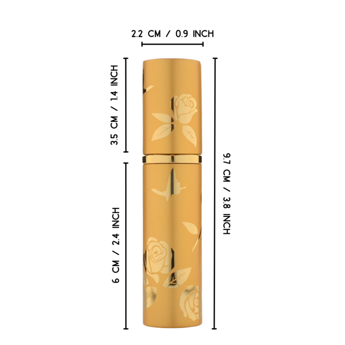 JVS Products Luxe Mini Parfum Flesje - Navulbaar - 10 ml - Reisflesje - Parfumverstuiver - Goud / Goud