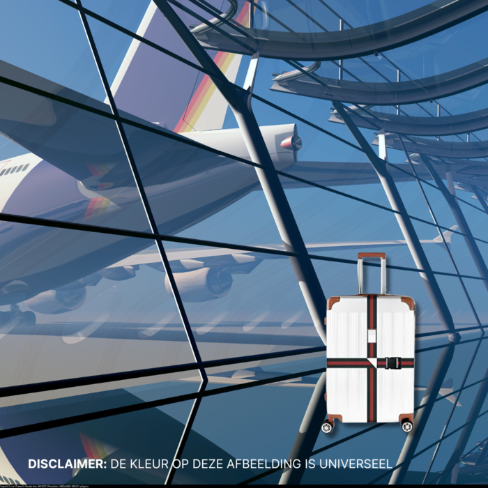 JVS Products Kofferriem - Verstelbaar - Kruis - Bagageriem - 420 Centimeter - Extra Beveiliging - Reizen - Blauw