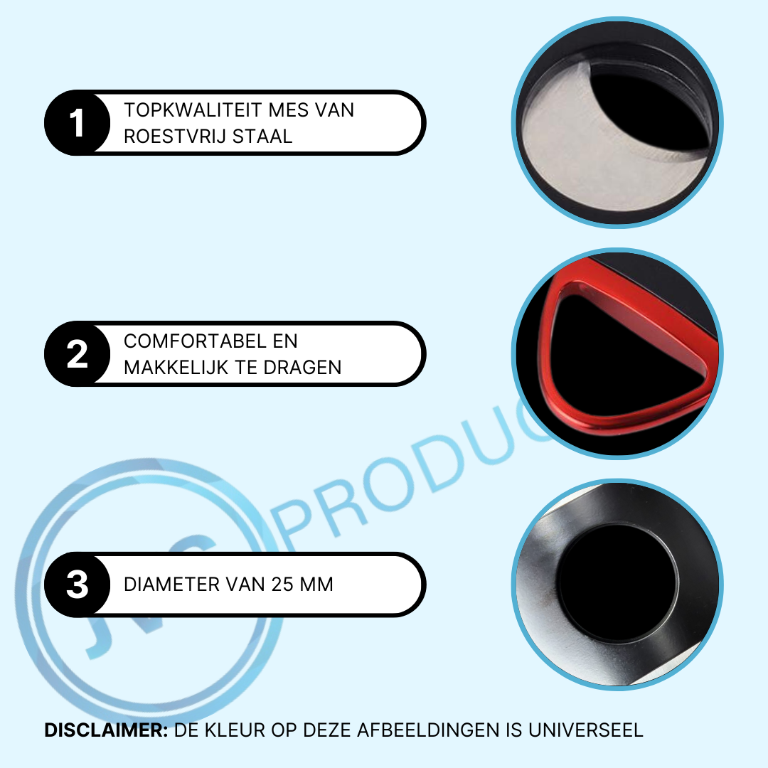 JVS Products Sigarenknipper - Sigarensnijder - Sigaar Knippen - Ovaal - Tot 22 mm dik - Roestvrij Staal - 1 stuk - Donkergrijs