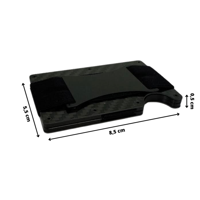 JVS Products Carbon Pasjeshouder met Geldclip - Pasjeshouder - Geldclip - RFID beveiliging - Carbon - Roze