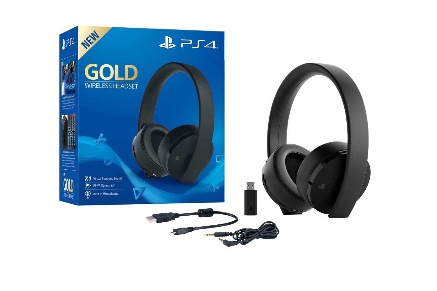 Sony Wireless 7.1 Headset (Zwart) - Gold Edition afbeelding