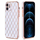 iPhone 12 Pro Max hoesje - Backcover - Ruitpatroon - Siliconen - Wit