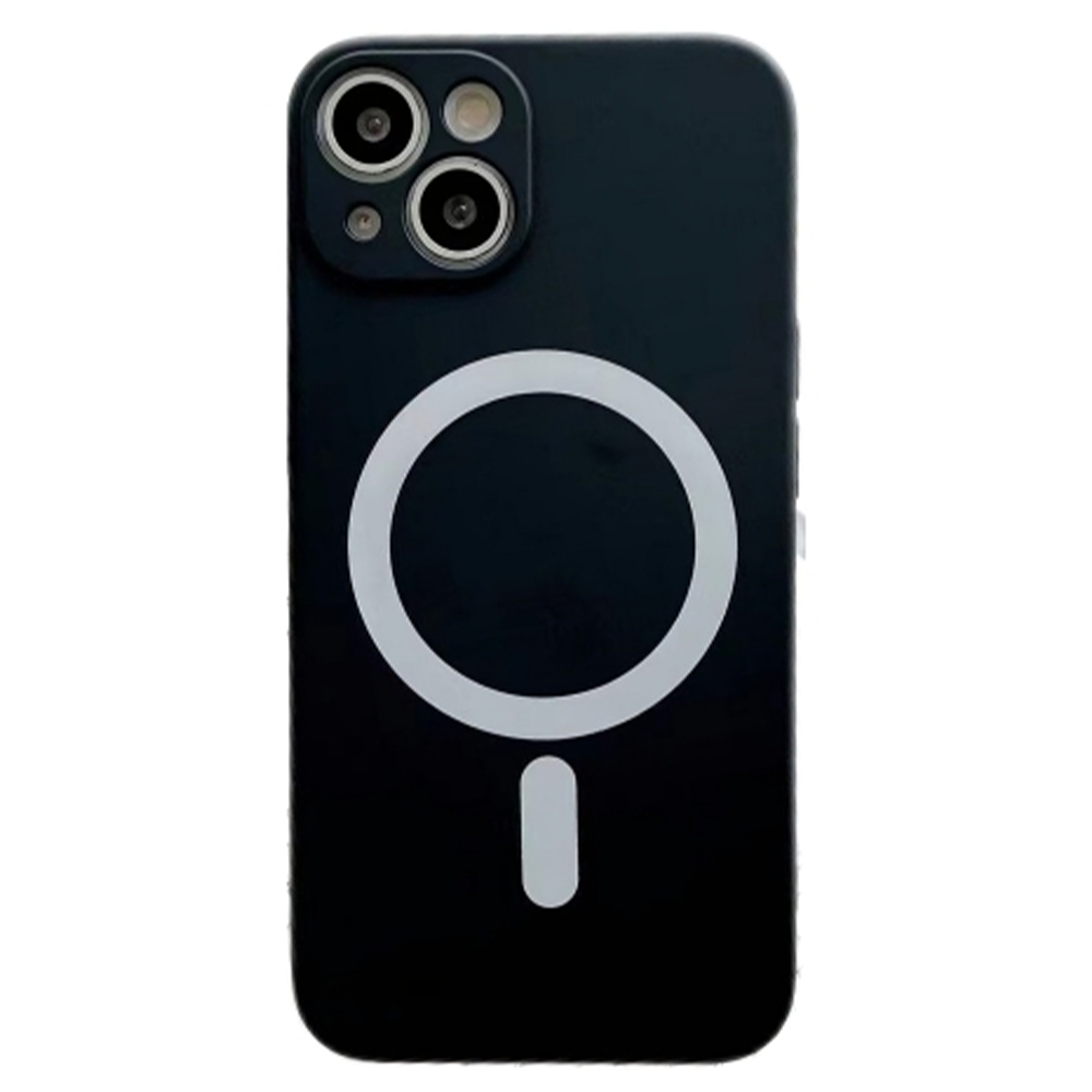iPhone 12 Pro Max hoesje - Backcover - Geschikt voor MagSafe - TPU - Zwart afbeelding