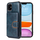 iPhone 12 hoesje - Backcover - Pasjeshouder - Portemonnee - Kunstleer - Blauw kopen