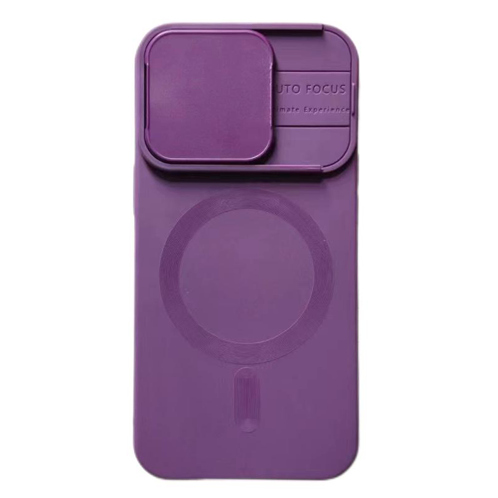 iPhone 12 hoesje - Backcover - Geschikt voor MagSafe - Camerabescherming - TPU - Paars afbeelding