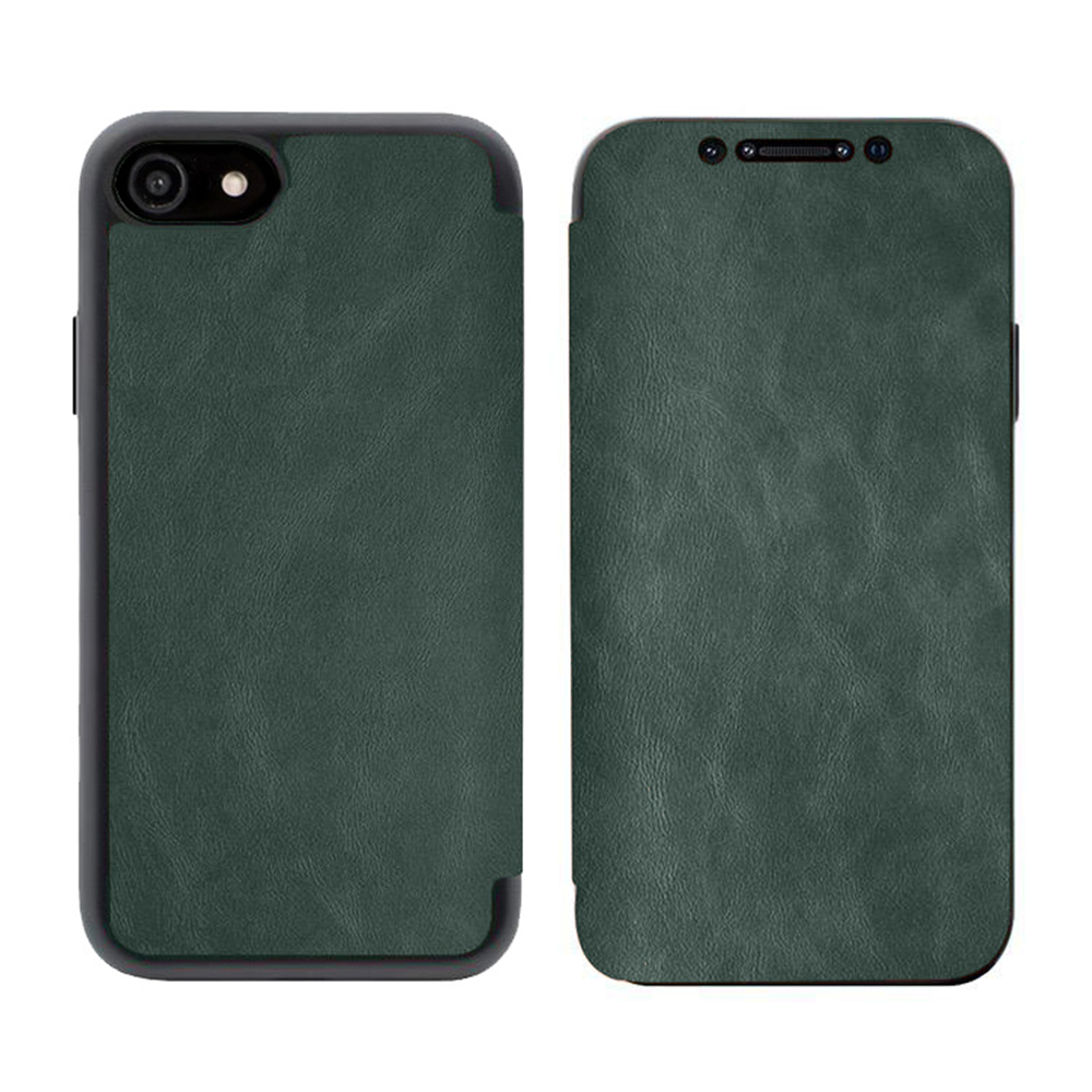 iPhone 12 Pro Max hoesje - Bookcase - Kunstleer - Siliconen - Groen afbeelding